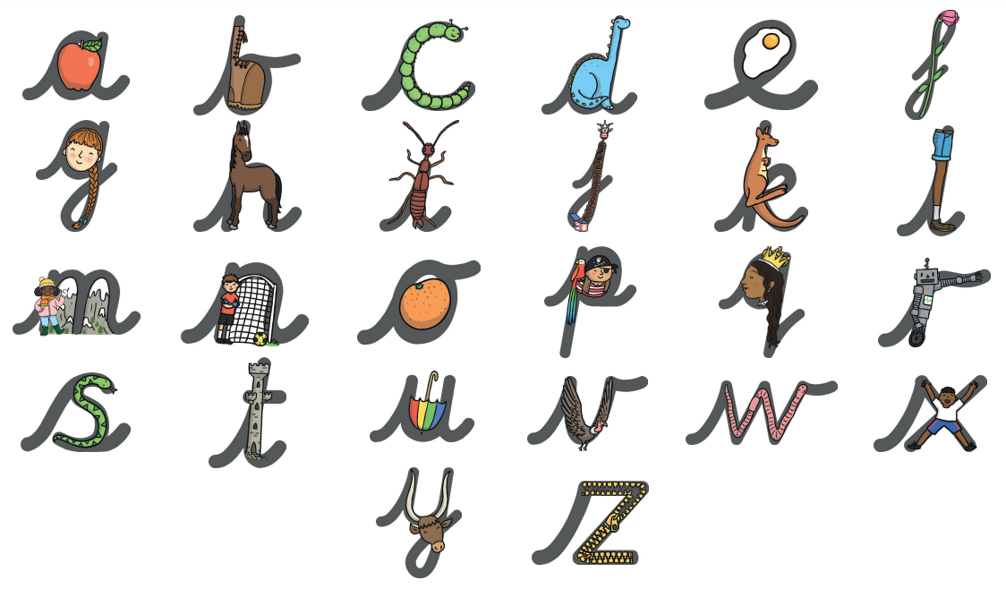 Pre-Cursive Alphabet